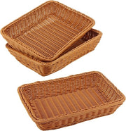 Mangiafrutta Reclinabile a Rete - 3 Pezzi - 35 x 25 x 75 cm - Imitazione Rattan - Mangiadritto - Mangiatoia - Cucina - Servizio Mangiafrutta