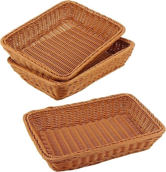 Mangiafrutta Reclinabile a Rete - 3 Pezzi - 35 x 25 x 75 cm - Imitazione Rattan - Mangiadritto - Mangiatoia - Cucina - Servizio Mangiafrutta