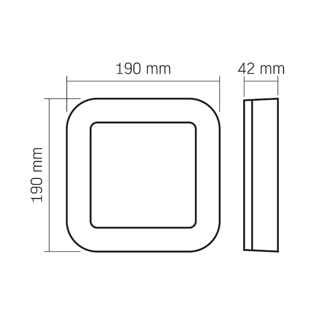 Applique esterna da parete quadrata nera 15W IP65 Videx