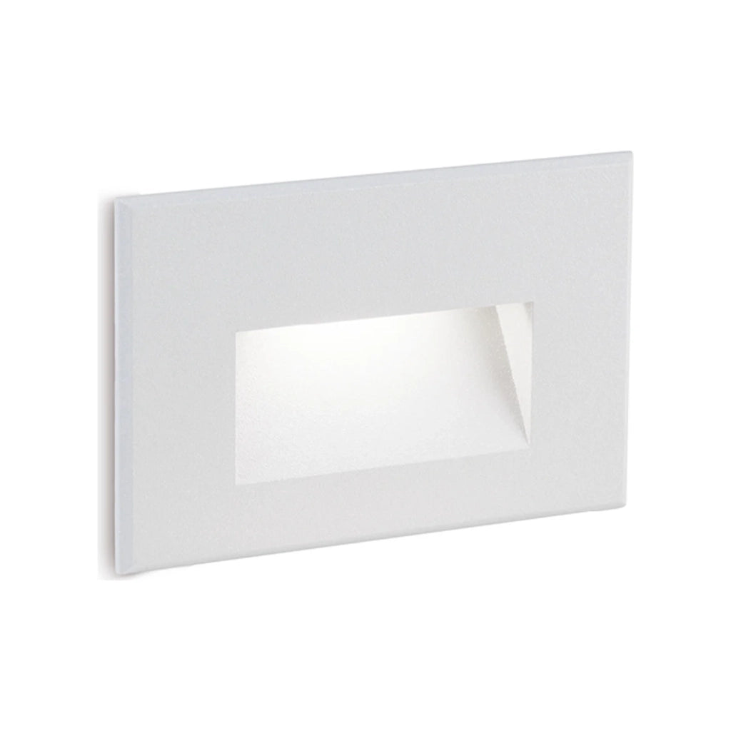 Segnapasso In Alluminio Svasato Liscio Bianco Led 3 W 300 Lm 3000K Spina