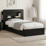 Telaio del letto con storage con cassetto Nero 75 x 190 cm 3433611