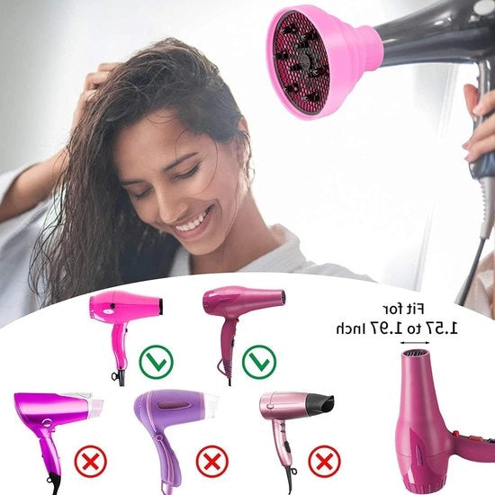 Diffusore per Capelli Pieghevole - Regolabile per Asciugacapelli con Spray - 4-5 cm