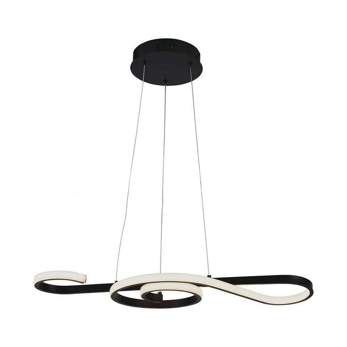 Lampada sospensione LED chiave di violino nera V-TAC