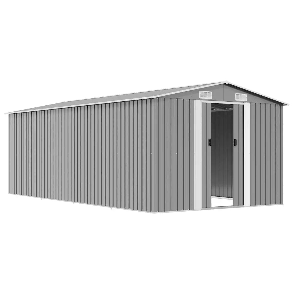 Capanno da Giardino 257x489x181 cm in Metallo Grigio cod mxl 41384