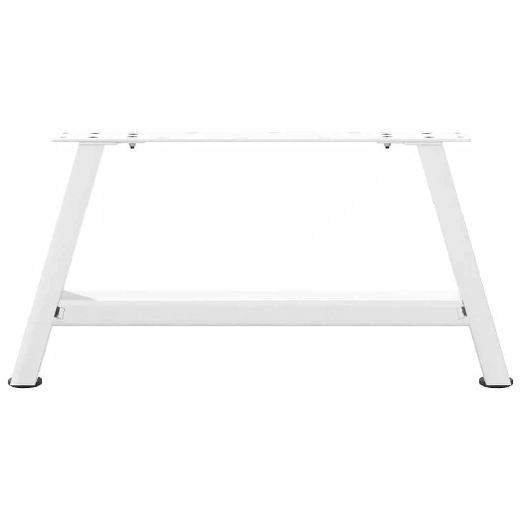 Set di 2 gambe per tavolino da caffè a forma di A 60 x 30 cm moderne e funzionali in acciaio bianco 02_0057101