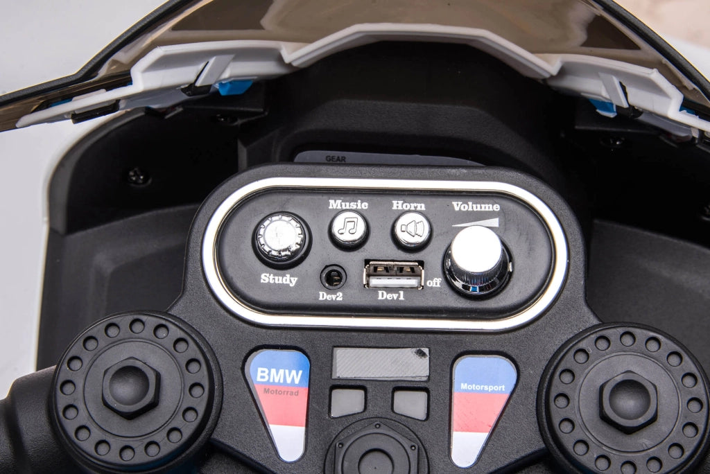 Moto Elettrica per Bambini 12V con Licenza BMW HP4 Sport 3R Blu