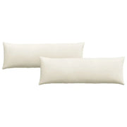 Cuscini da Divano 2 pz | Cuscini per sedie Crema 120 x 40 cm Tessuto in Cords