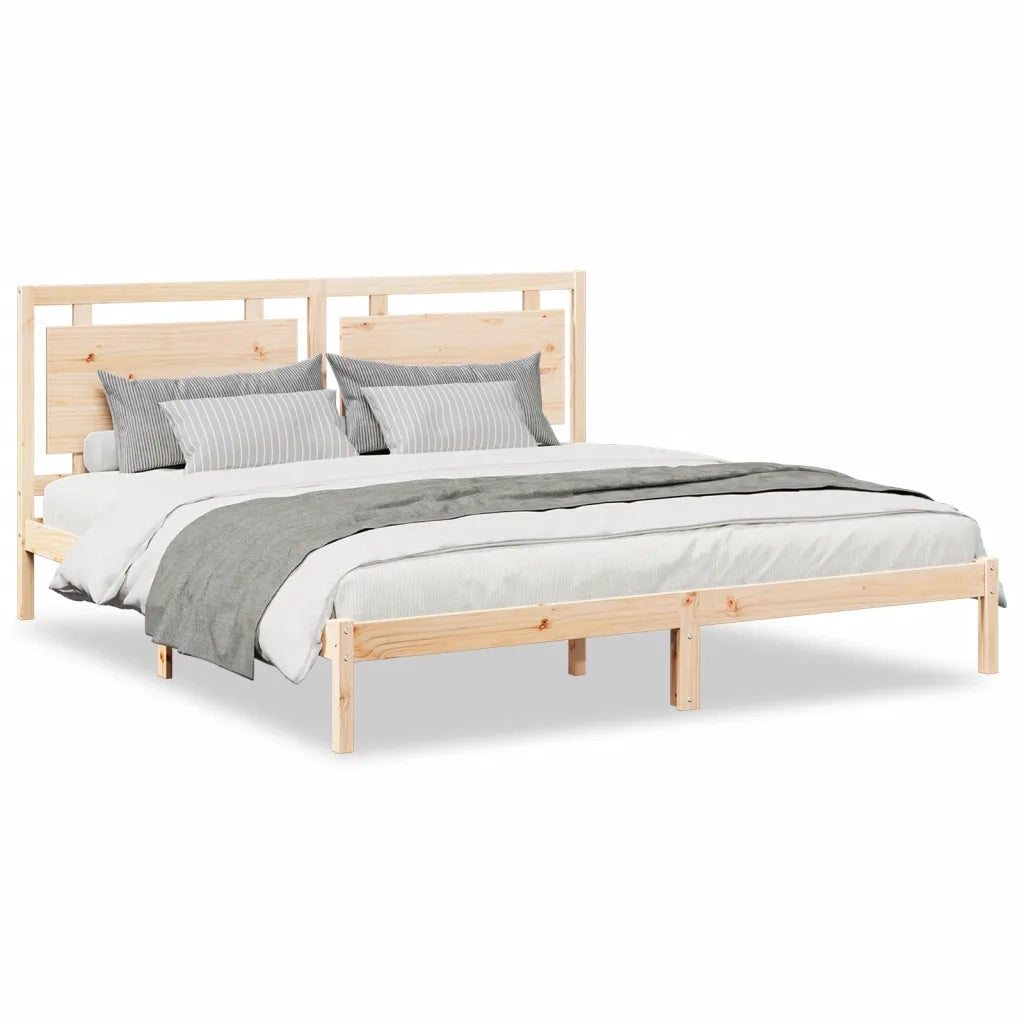 Giroletto Extra Lungo senza Materasso-Struttura Letto 200x210 cm Legno Massello 178875