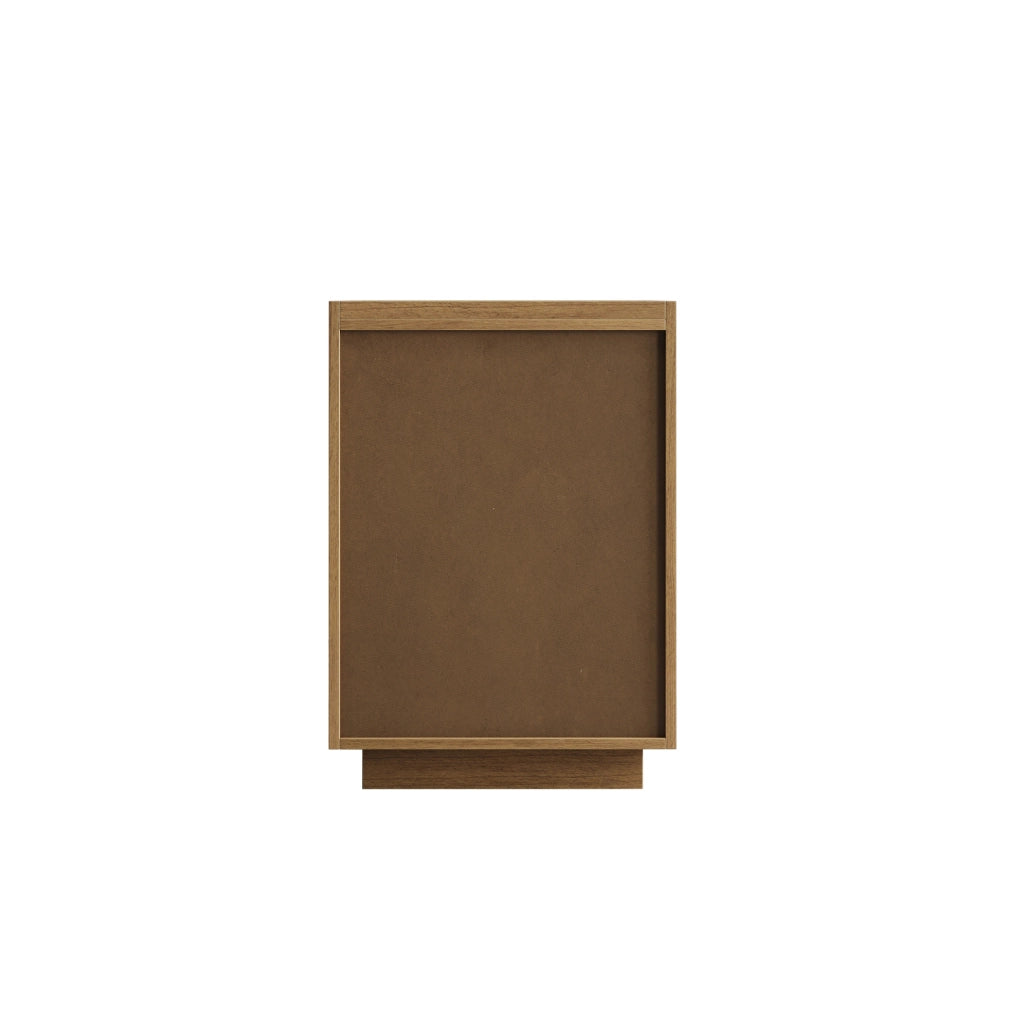 Comodino moderno effetto rovere con 2 cassetti