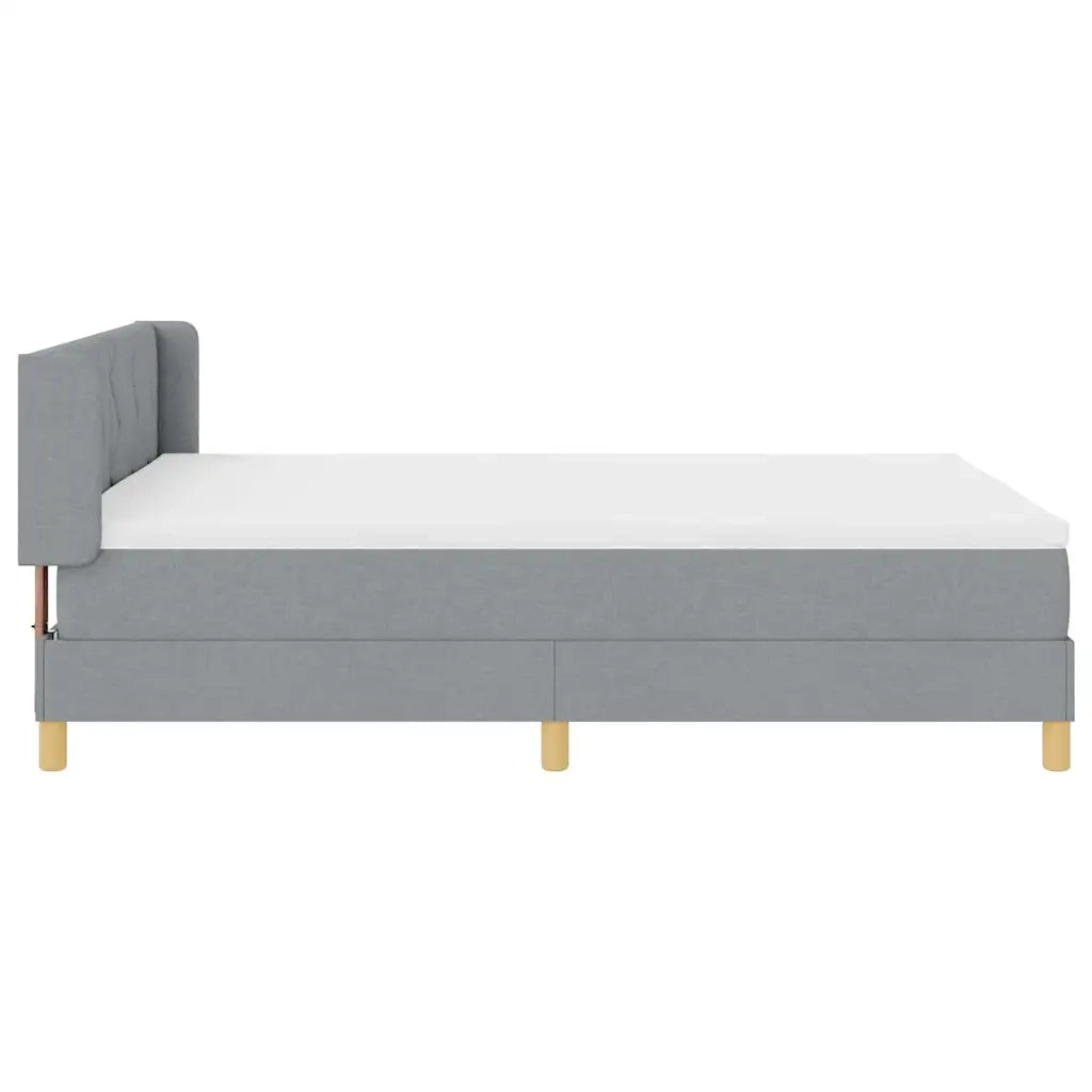 Letto a molle Grigio chiaro 190 x 140 cm Poliestere 3341349