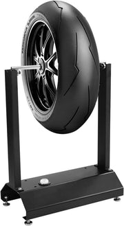 Equilibratrice per Ruote di Bici e Moto, Equilibratrice Statica con Base e Coni Regolabili, Equilibratrice Portatile per Bilanciare Pneumatici di Moto e Bici