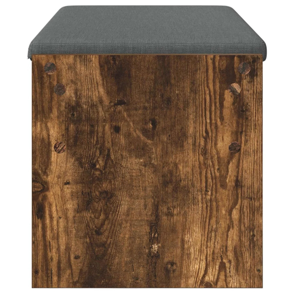 Panca per ingresso con cuscino Rovere fum¨¦ 103 x 38 x 40 cm