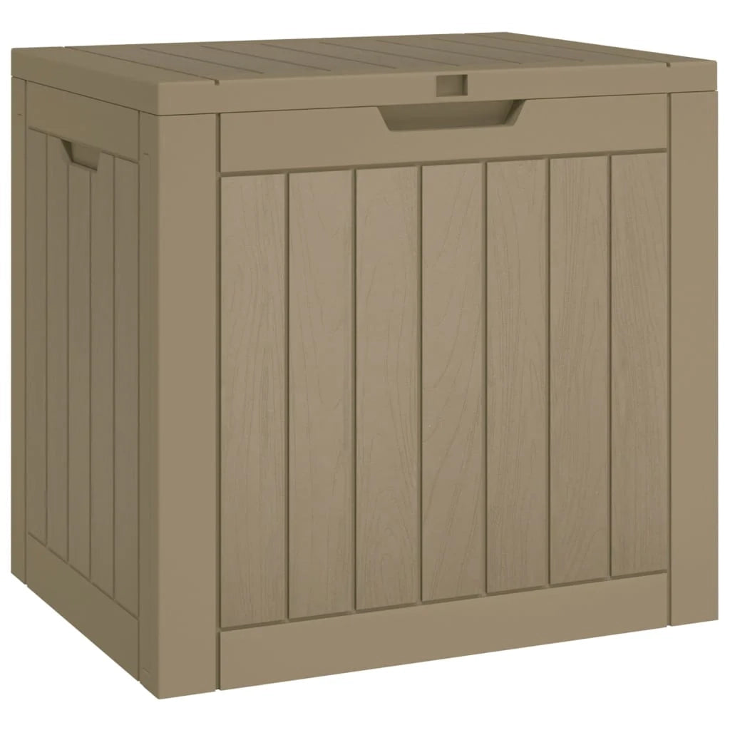 Cassapanca da giardino 55,5 x 43 x 53 cm marrone chiaro pp 02_0013139