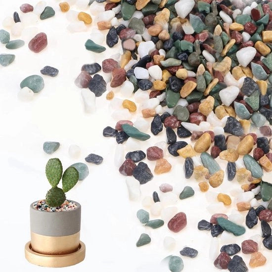 Decorative Stone Set 900 g, Pebbles for Vases and Aquariums, Decorative Pebbles for Plant Pots