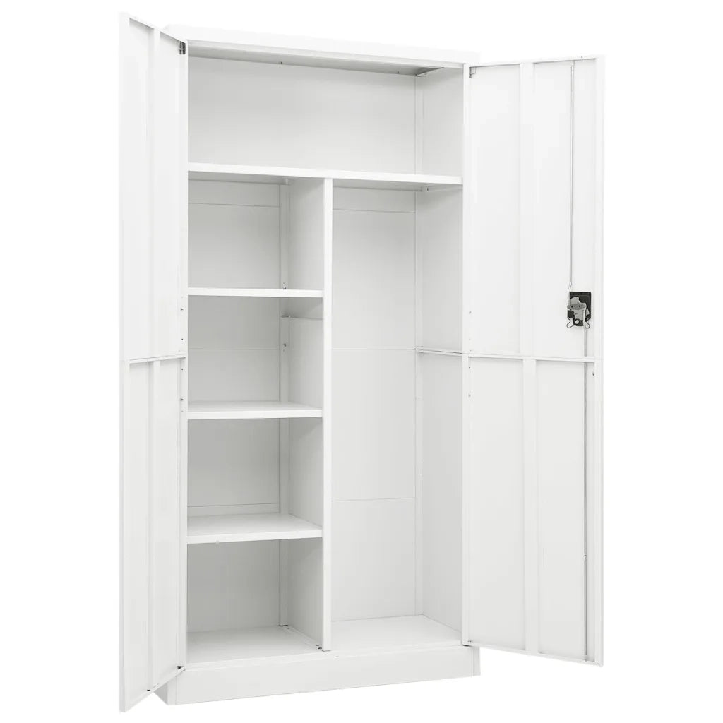 Armadio con Ripiani Bianco 90x40x180 cm in Acciaio CFW1772198