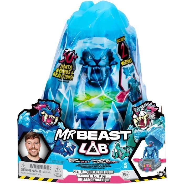 Cryo Lab - MOOSE TOYS - Mr. Beast Lab - 18 cm, 30 luci e suoni, 2 animali da collezione