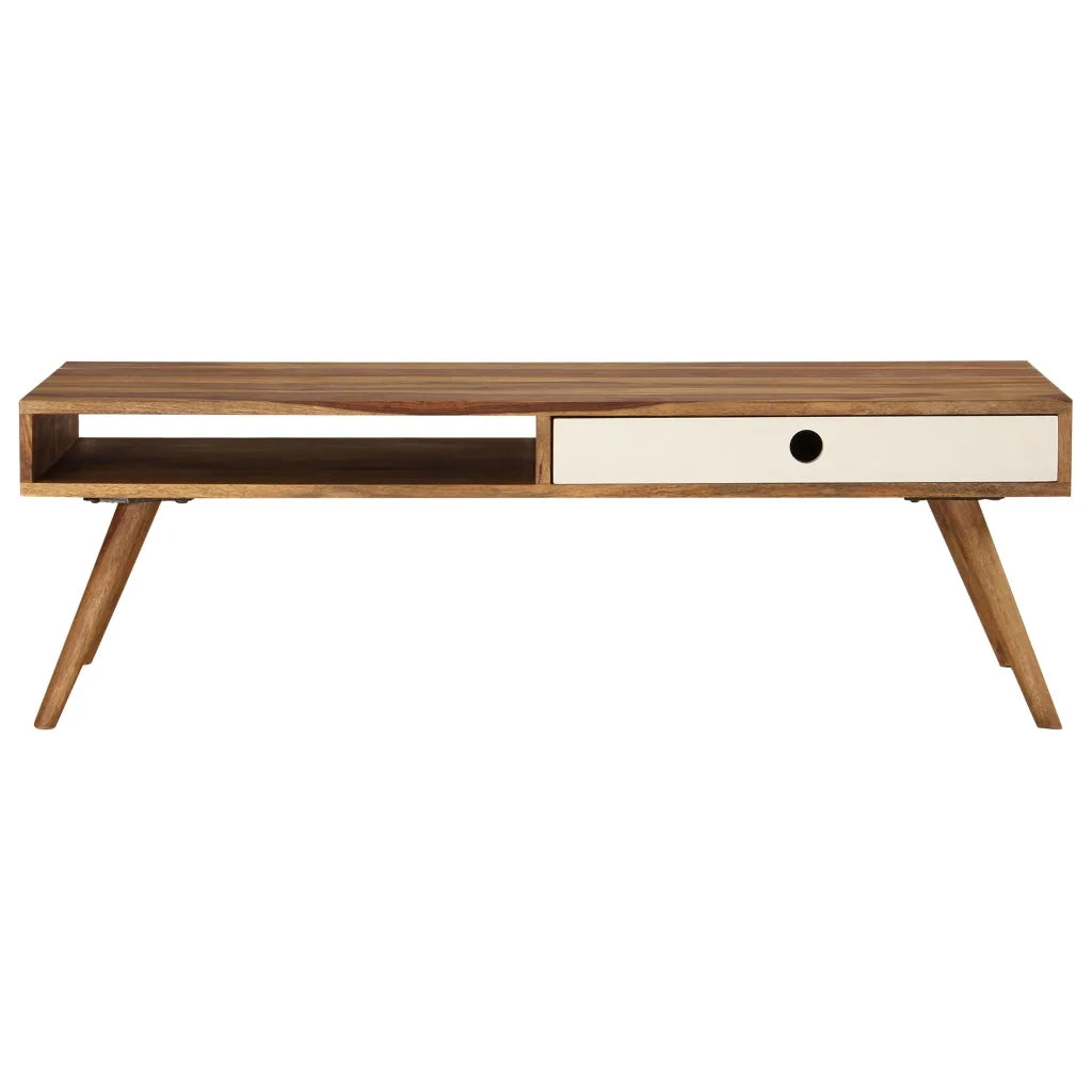 Tavolino da Salotto 110x50x35 cm in Legno Massello di Acacia 246223