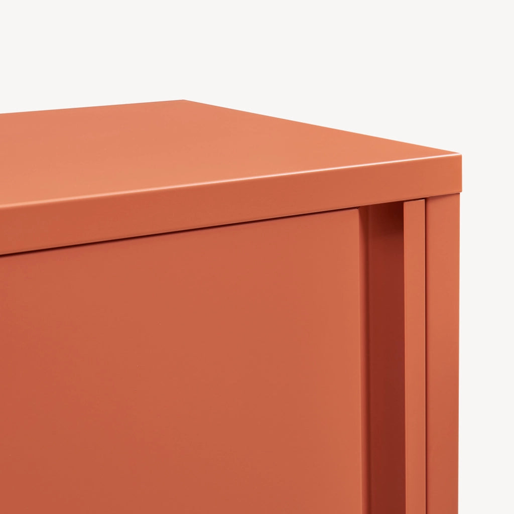 Armadio a Colonna Burlöv in Metallo Mobile per Archivio 88 x 40 x 35 cm Rosso Mattone [en.casa]