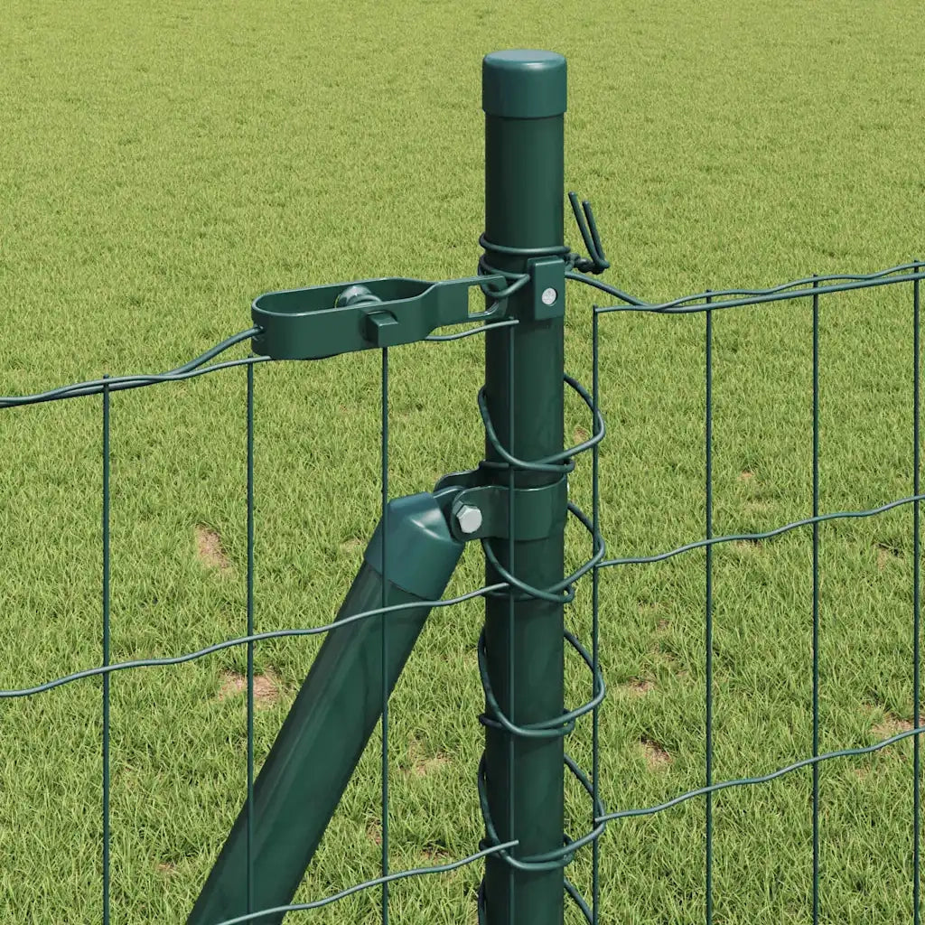 Recinzione da Giardino | Recinzione con Posto Verde 1 x 25 m Acciaio e PVC