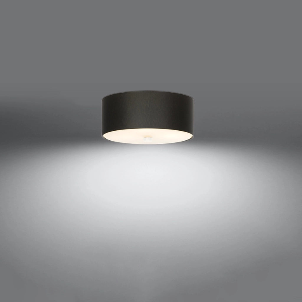 Plafoniera soffitto rotonda nera Ø30 GRADUS 3xE27 Pure