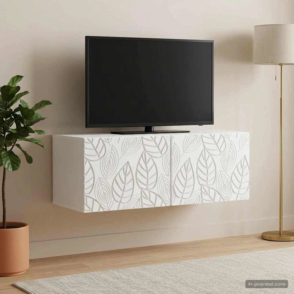 Mobile Porta TV da Muro 78,5 x 31 cm Bianco 898885