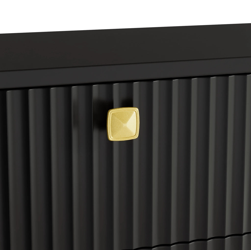 Scarpiera stretta 90x25x121 cm nera in truciolare e MDF con 3 ribalte