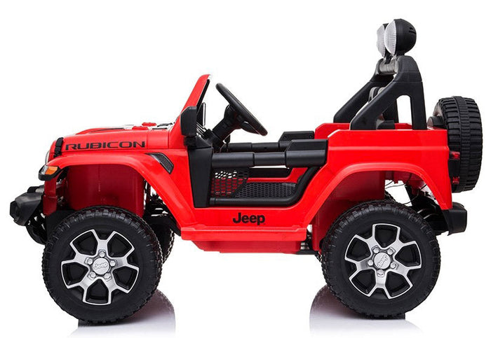 Macchina Elettrica per Bambini 12V con Licenza Jeep Rubicon Rossa