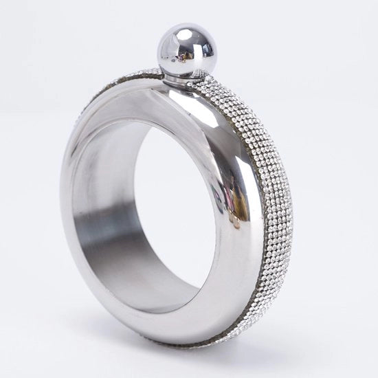 Set creativo 2 in 1 con cinturino e bracciale in acciaio inossidabile 304, modello femminile, contenuto 100 ml, colore argento