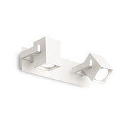 Applique Moderna Mouse Metallo Bianco 2 Luci Gu10