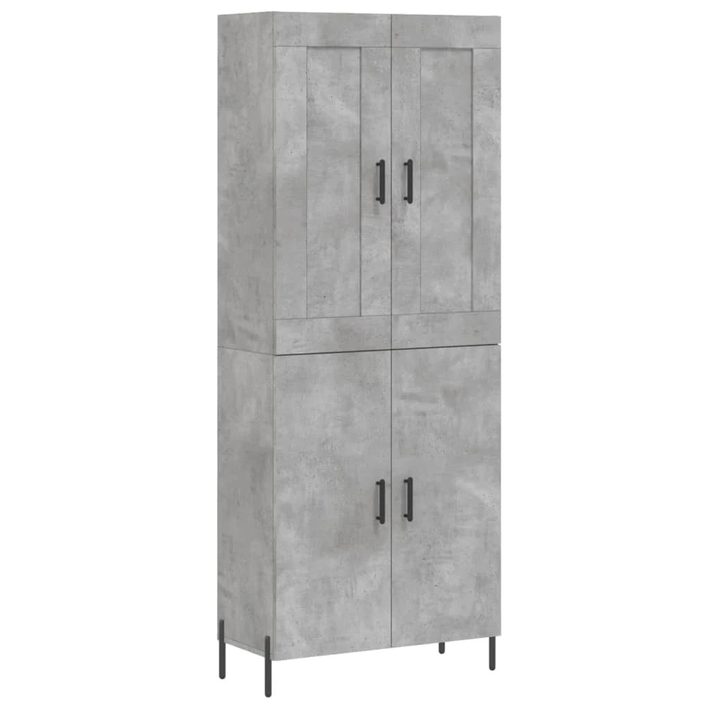 Buffet credenza cassettiera armadio mobile contenitore organizer cucina soggiorno salotto alto 69,5 x 34 x 180 cm legno ingegnerizzato grigio 02_0034603