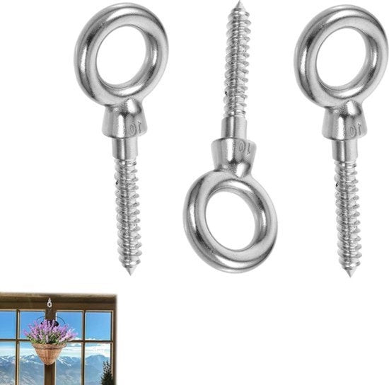 Tre anelli - Guscio a dente di sega parziale - Acciaio inossidabile 304 - Occhielli - Denti di sega - Legno.