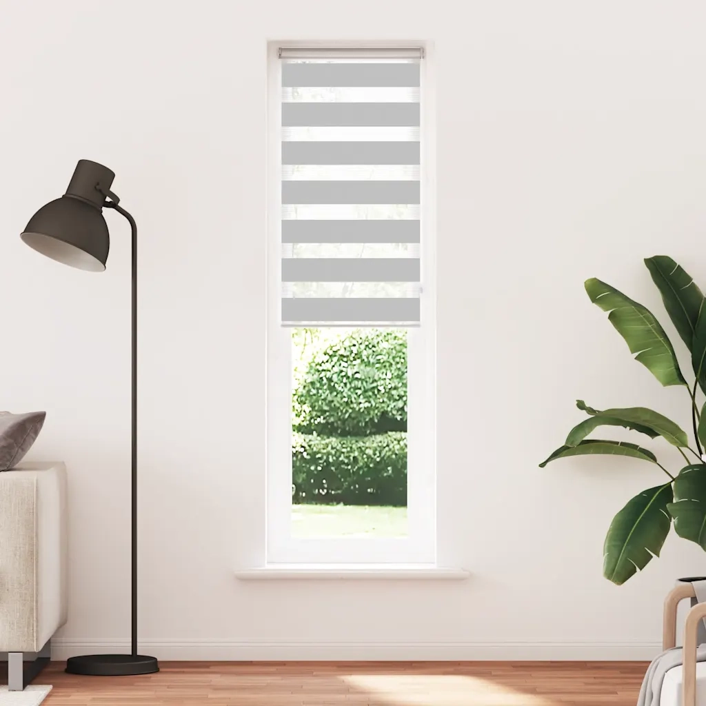 vidaXL Tenda a Rullo Zebra Larghezza Tessuto 60,9 cm Poliestere