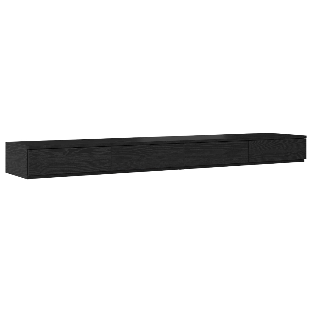 Cassetti per letto  Neri 200x36,5x16,5 cm in legno ingegnerizzato
