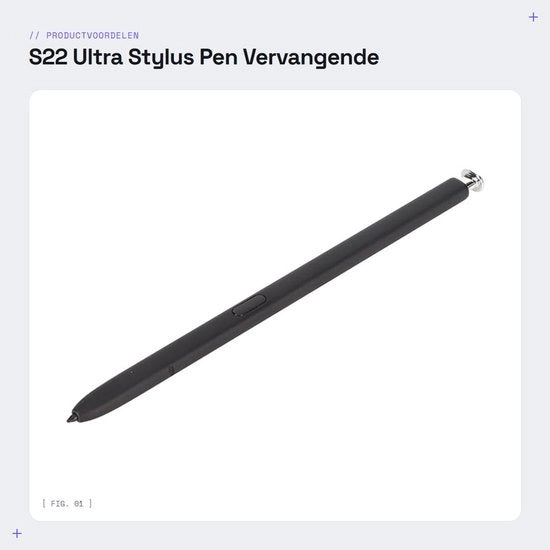 Stilo per S22 Ultra - Penna Tastiera di Ricambio - Argento - S22 Ultra SPen - Ideale per Attività Creative - Adatto per S22 Ultra