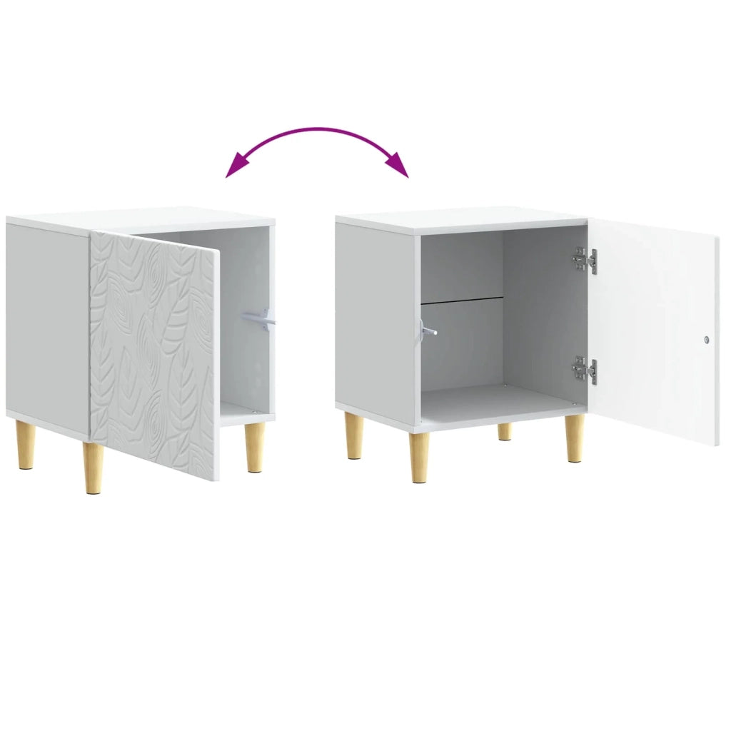 Comodino 2 pcs Bianco 43 x 34,5 x 50 cm Legno ingegnerizzato