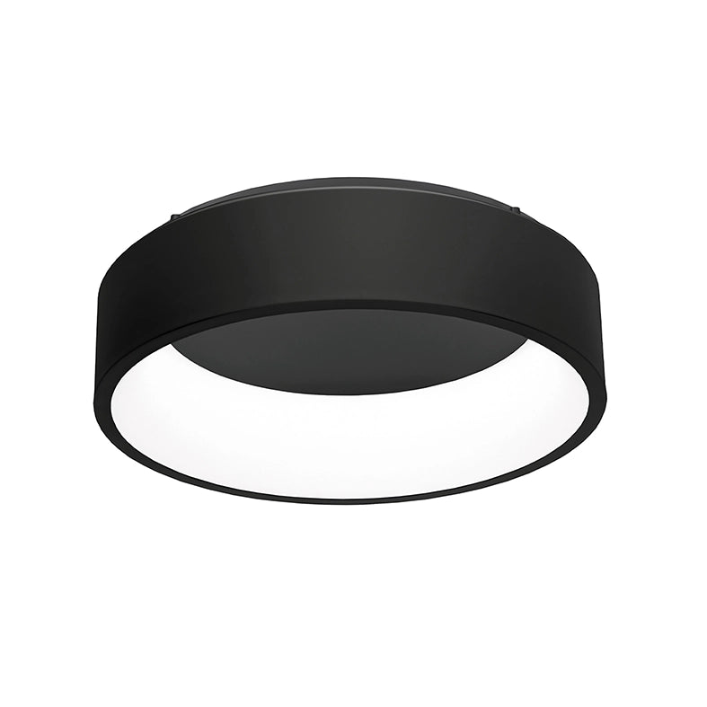 CHOPIN - Plafoniera Tonda a LED 30W, 3000K, Luce Calda, Struttura in Metallo Nero, Diffusore in Metacrilato, IP20 - Rossini Group