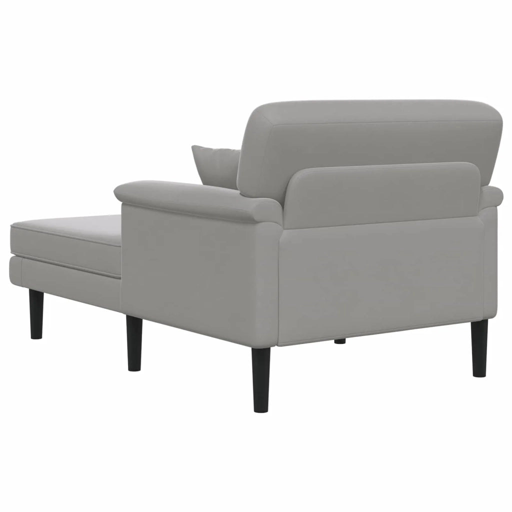 Chaise longue Grigio Chiaro Velluto 42048040