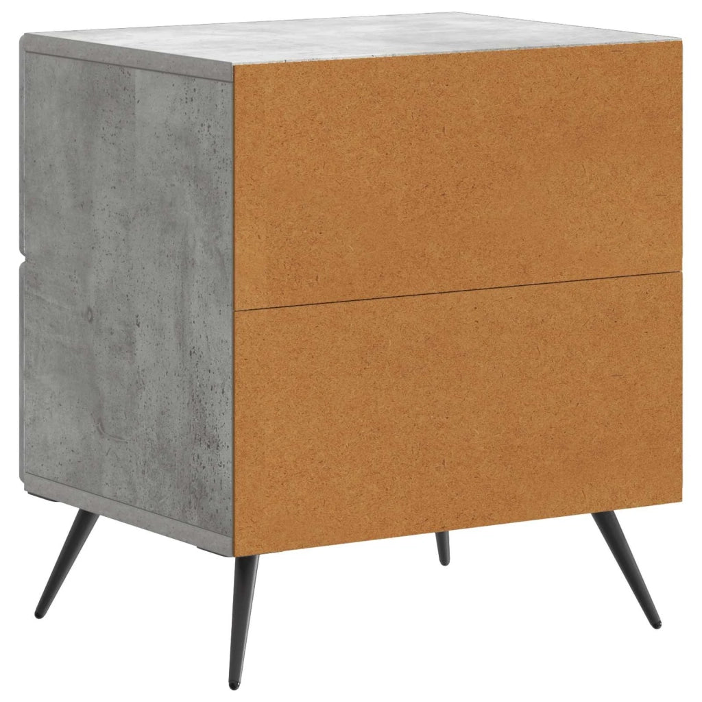 Armadio da Notte 2 pcs Grigio Cemento 43 x 34,5 x 47,5 cm 895452
