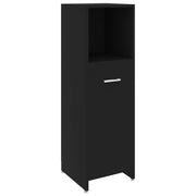 Mobile da Bagno | Armadio da bagno Nero 30x30x95 cm in Legno Multistrato