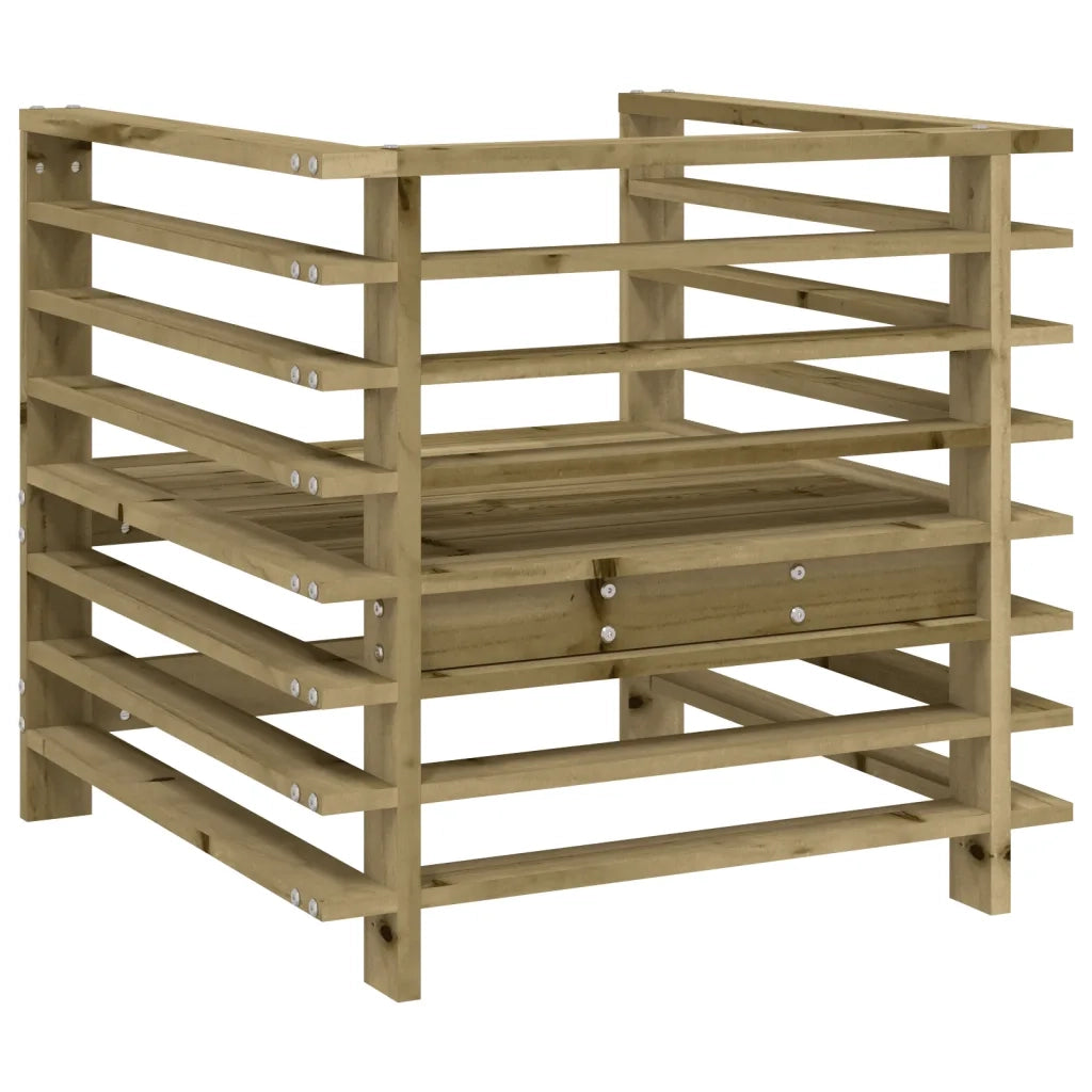 Sedia da patio-Sedie da Giardino 2 pz in Legno di Pino Impregnato