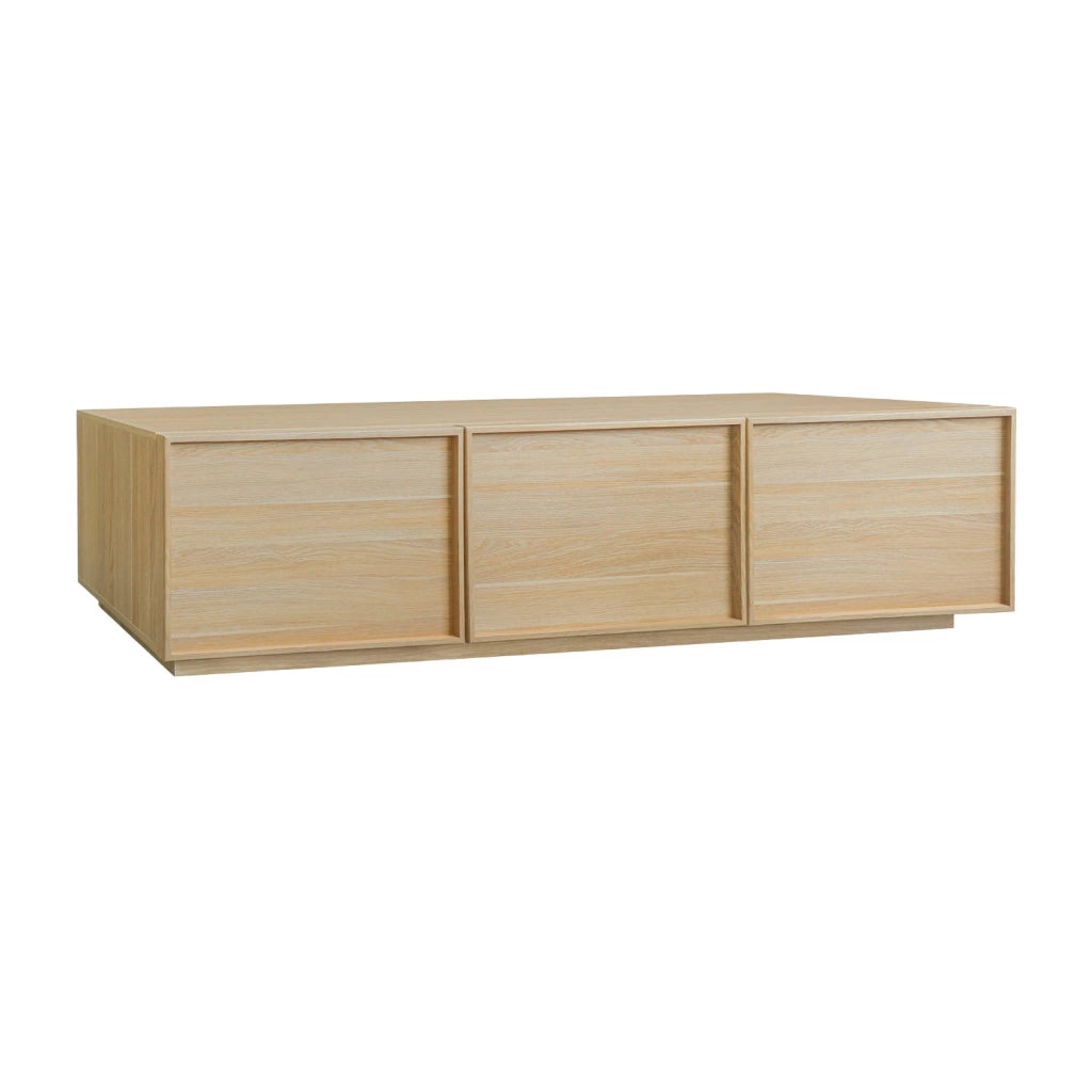 Mobile tv decorativo in legno 3 ante 180cm, marrone naturale