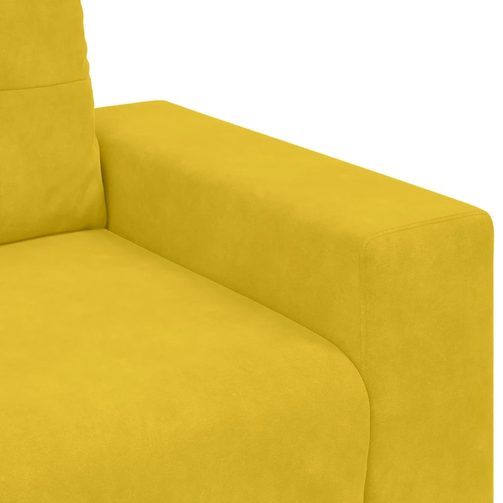 vidaXL Divano Sedia Giallo 60 cm Velluto