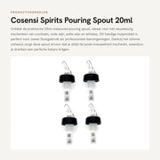 Set di 4 Spout per Versare 20ml - Dispensatore di Alcol - Cocktail/Drincoometro - Reutilizzabile - Per Vino/Whiskey - Spout per Fiaschi