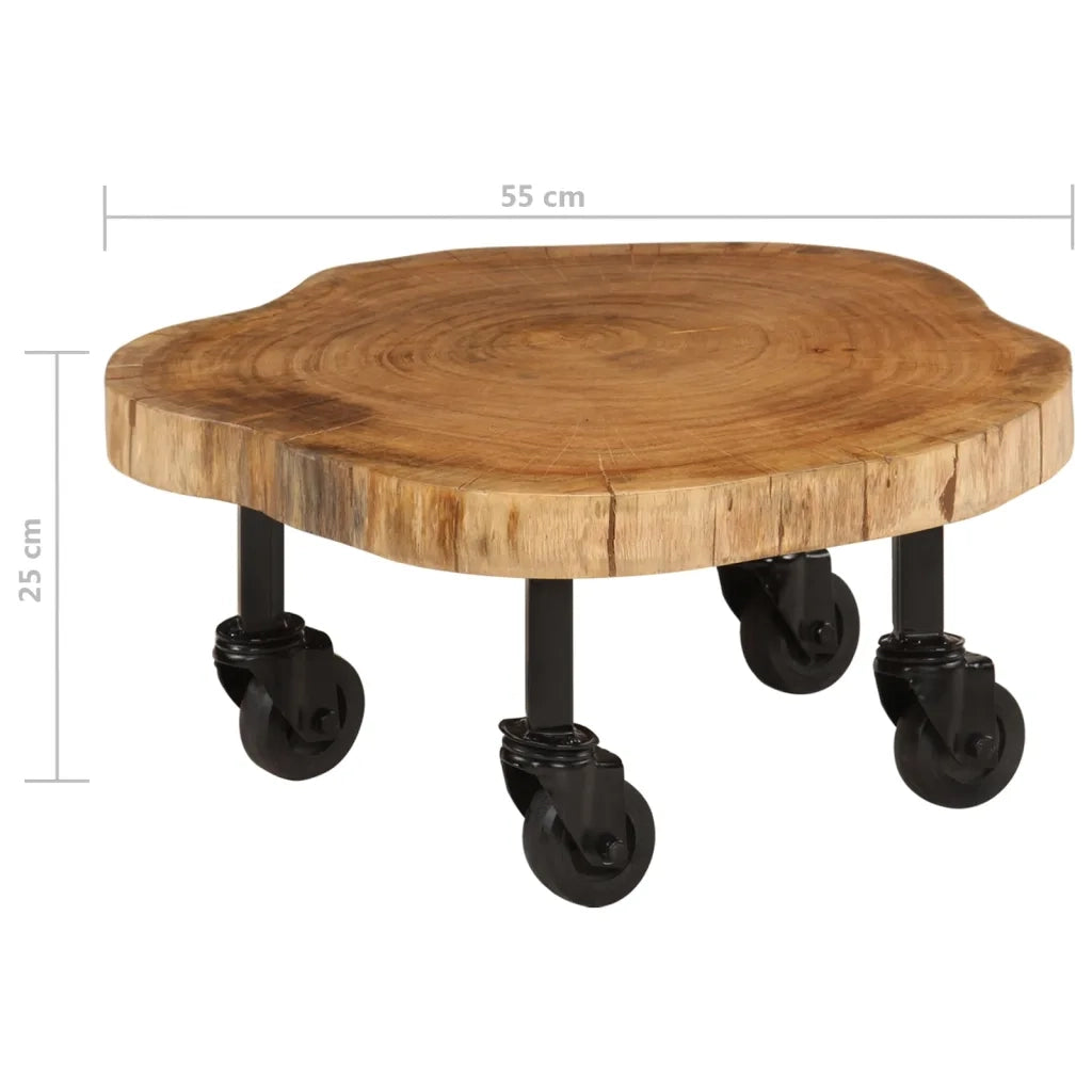 Tavolino da salotto | Tavolino da caff¨¨ | Tavolino da Soggiorno in Legno Massello di Acacia 60x55x25 cm