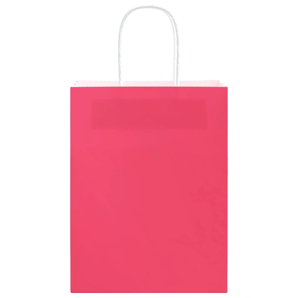 Sacchetti di Carta 50 pz con Manici Rosa 21x11x28 cm CFW1268103