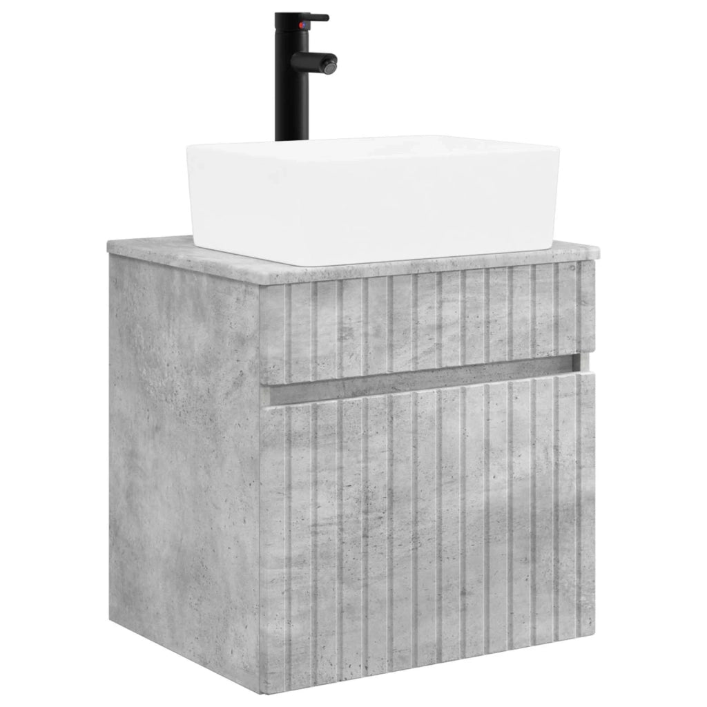 Mobile lavabo da parete Grigio Cemento 49 x 41 x 63 cm
