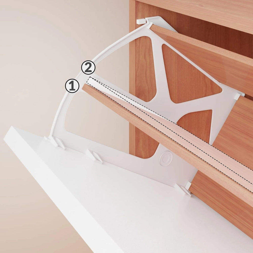 Scarpiera Mobile per Scarpe Legno Faggio 3 Scompartimenti 115x60x24 cm Scaffale Salvaspazio