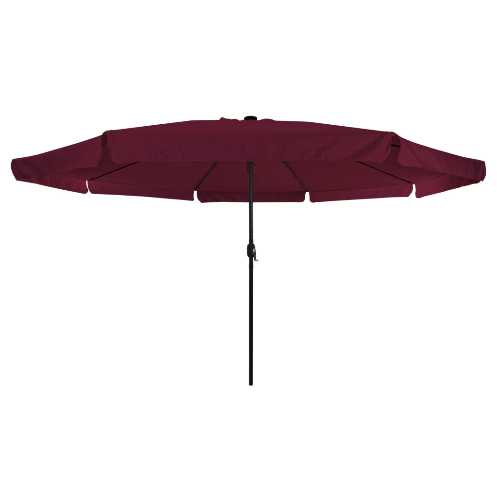 Parasol da giardino  con luci LED Ã˜395x245 cm Rosso Bordeaux