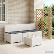 Divano da giardino 3 posti con cuscini in look rattan 3 posto 8011971