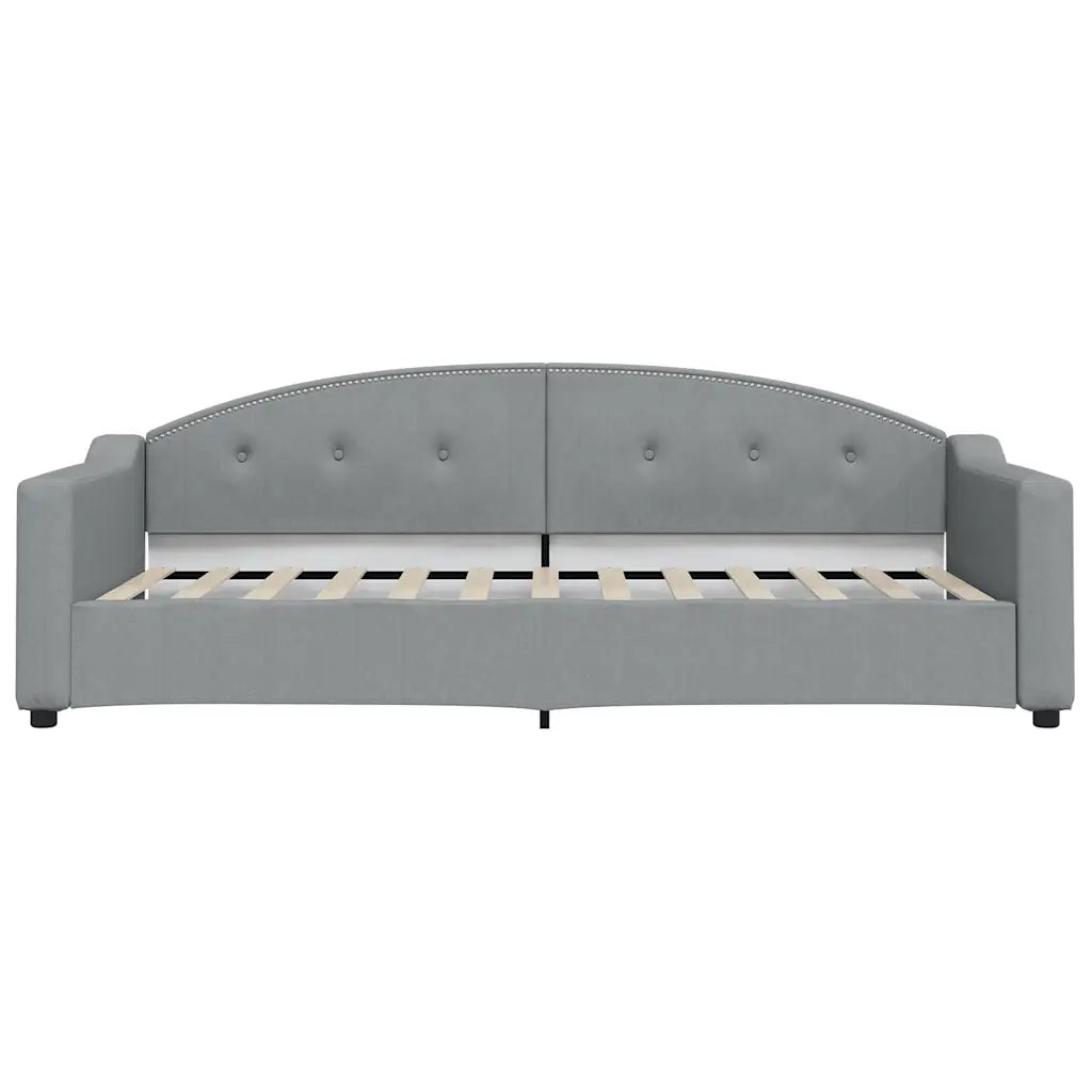 Divano Letto Estraibile Cassetti-Sofa Letto-Daybed Grigio Chiaro 90x200cm Tessuto 500409
